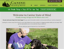 Tablet Screenshot of caninestateofmind.com